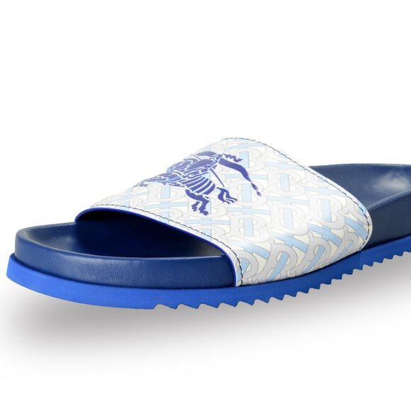 Burberry Men's "MF Melroy EKD Capsule" Leather Log Flip Flops Shoes US 8 IT 41 - Picture 2 of 9